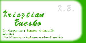 krisztian bucsko business card